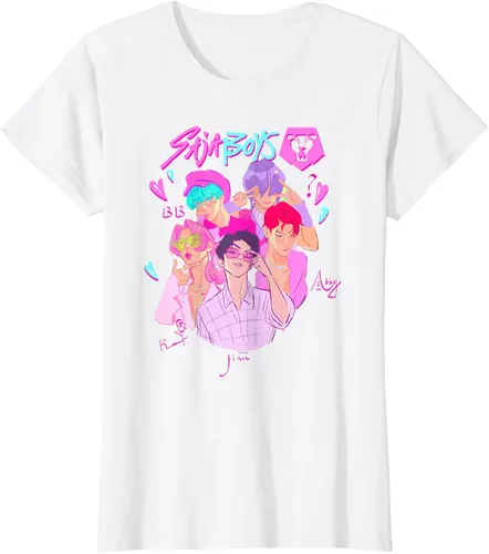 Vista 13 de Kpop Demon Hunters Camiseta Saja Boys Heartthrob con licencia