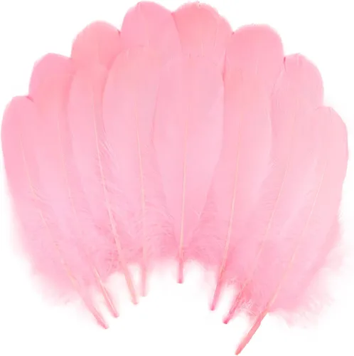Vista 25 de THARAHT 120 plumas de ganso azul aguamarina naturales a granel de 6-8 pulgadas 5.9-7.9 in para manualidades, bricolaje, cosplay, boda, fiesta