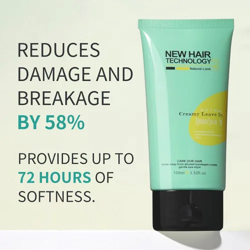 Vista 2 de Acondicionador ligero sin enjuague de proteína de queratina para colágeno seco dañado, reparación profunda, tubo acondicionador de cabello