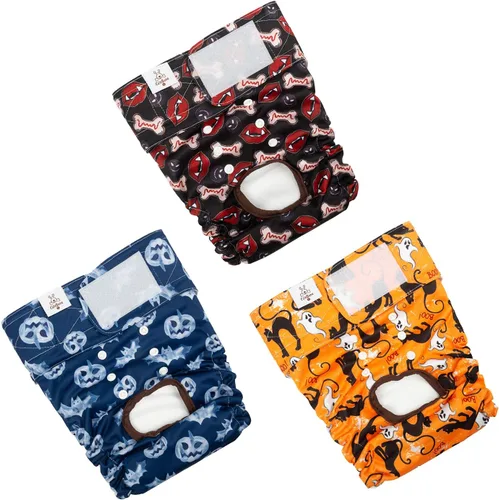 Vista 35 de CuteBone - Pañales para perras, paquete de 3 unidades para perritos, talla XS, D14XS