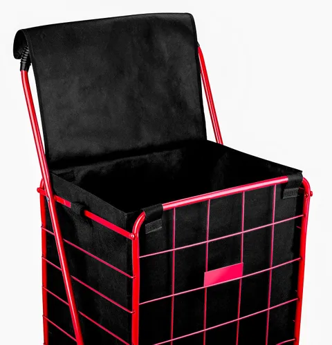 Vista 2 de Handy Laundry Forro para carrito de compras, 18 x 15 x 24 pulgadas, parte inferior cuadrada, se adapta al carrito de compras estándar, cubierta