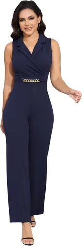Vista 22 de DeftSharp Overol largo y elegante para mujer, sexy, para cóctel, fiesta, club, casual, para trabajo