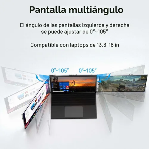 Vista 7 de 14-Inch WUXGA 60Hz 100% sRGB Dual Portable Monitor Extender