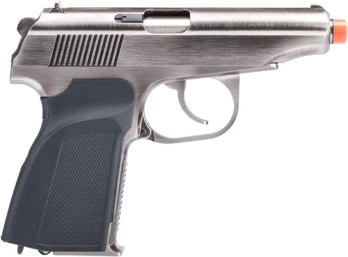 Vista 4 de Evike Airsoft - WE-Tech Ruso PMM Airsoft Gas Blowback GBB Pistola Airsoft (Color: Plata)