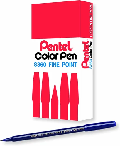 Vista 15 de Pentel Arts - Bolígrafo de color, beige, caja de 12 unidades (S360-124)