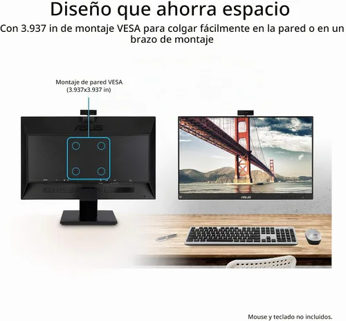 Vista 7 de ASUS BE24EQK - Monitor de computadora de 24 pulgadas, 1080P, cámara web