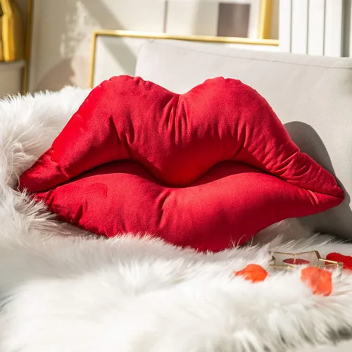 Vista 16 de Ashler Lips Almohadas Decorativas de Terciopelo Suave y Liso con Relleno Incluido Cojín para Sofá Cama Sala de Estar, Rosa, 24 X 12 pulgadas Rosa