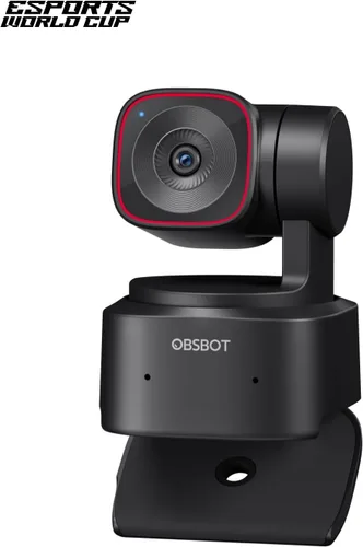 Vista 2 de Cámara web OBSBOT Tiny 2 Lite 4K para PC, cámara de transmisión PTZ con seguimiento AI 1/2" Sensor, Gesture Control, 60 FPS, HDR, Microphones, Web