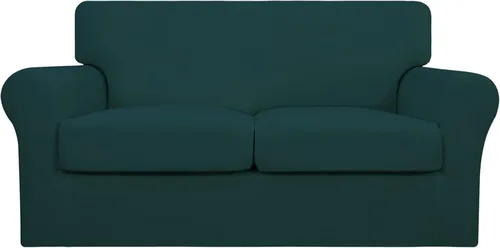 Vista 106 de Easy-Going Funda de sofá suave y elástica de 3 piezas para perros, funda de sofá lavable para sofá de 2 cojines separados, protector elástico