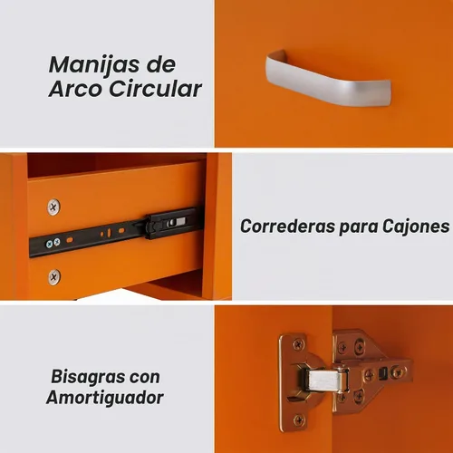 Vista 6 de BarberPub Mesa de manicura resistente a acetona, escritorio de tecnología de uñas con 4 cajones, 2 gabinetes, ruedas bloqueables, muñequera,
