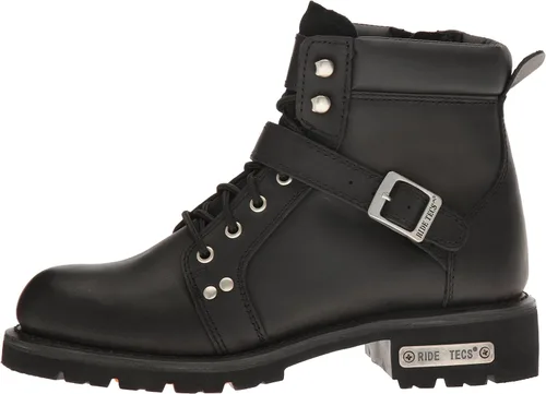 Vista 8 de Ride Tec 9143 Botas de trabajo negras con cremallera de encaje de 6 pulgadas para hombre