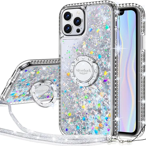 Vista 9 de Silverback Funda para iPhone 11 con soporte de anillo, oro transparente Claro Dorado