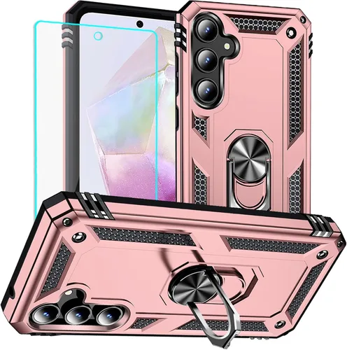 Vista 24 de Yiakeng Funda para Galaxy A32 5G, Samsung A32 5G, fundas protectoras de grado militar con anillo para Samsung Galaxy A32 5G (verde militar)