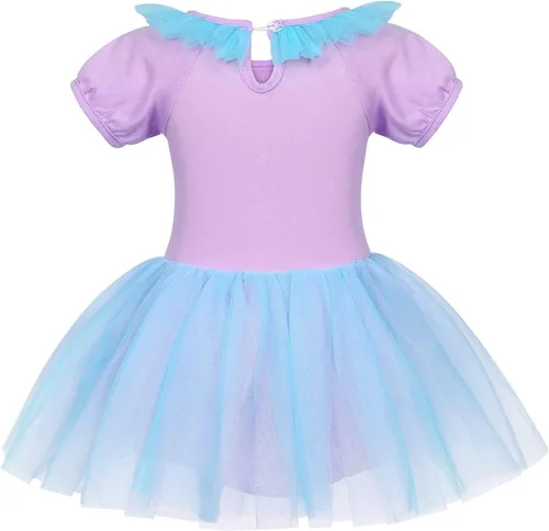 Vista 2 de Eledobby Ropa de princesa para bebés y niñas, enterizo con diadema, disfraz de Halloween, vestido de fiesta de cumpleaños