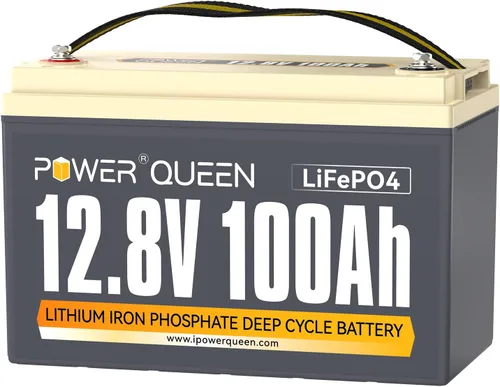 Vista 10 de Power Queen 12.8 V 50 Ah Batería LiFePO4 de actualización, celdas de batería de litio de grado A con BMS de 50 A, hasta 15000 ciclos, portátil