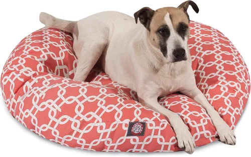 Vista 11 de Cama para mascotas redonda, amarilla, para exterior Majestic, Negro