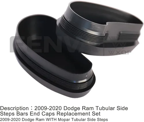 Vista 8 de Juego de tapas ovaladas para estribos laterales tubulares, juego de tapas de repuesto para Dodge Ram 2009-2020 con escalones laterales tubulares