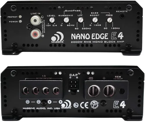 Vista 4 de Massive Audio Amplificador monobloque nano del borde 4000 vatios 1 ohmio estable E4