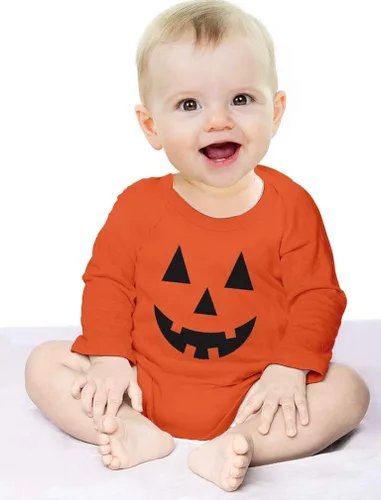 Vista 3 de Tstars Cute Little Pumpkin Outfit Halloween Infant Jack O' Lantern Baby Bodysuit