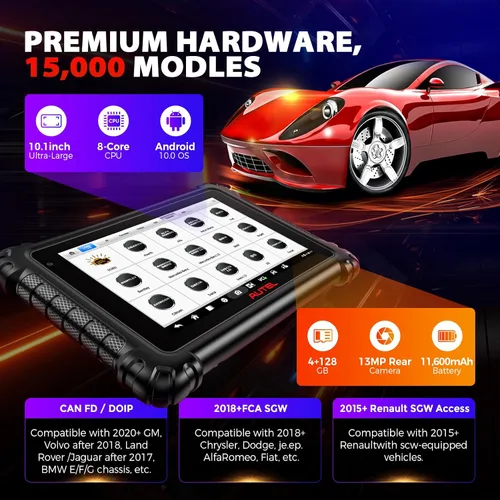 Vista 9 de Autel MaxiSYS MS906 MAX, 2026 - Escáner bidireccional de 10,1 pulgadas con ECU C0ding MS906MAX V2.0 of MS906 PRO MP900BT, 3000+ Test, 40+ Service