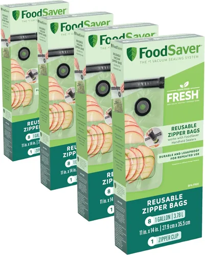 Vista 12 de FoodSaver® Bolsas reutilizables con cremallera al vacío de un galón