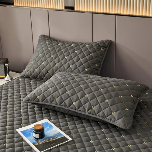 Vista 7 de Zippered Full Mattress Encasement, 6-Sided Dustproof Cover Gris Oscuro