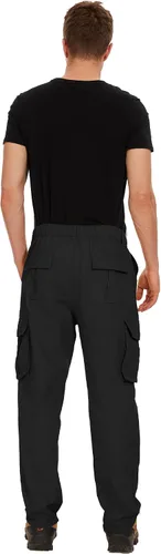 Vista 4 de LVCBL Pantalones cargo para hombre, ajuste relajado, tácticos, pantalones de trabajo, pantalones de algodón con bolsillos