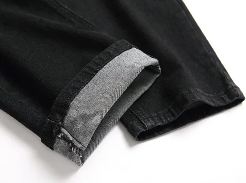 Vista 9 de AITITIA Jeans de motociclista de ajuste regular para hombre