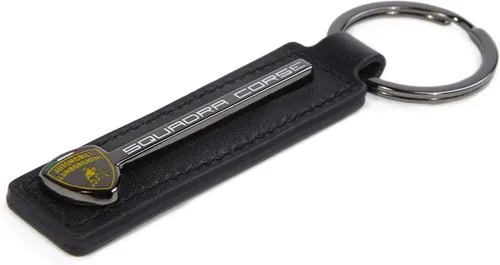 Vista 2 de Lamborghini Squadra Corse - Llavero de cuero negro Negro