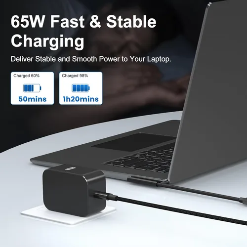 Vista 4 de YURCIPWE Nuevo cargador Surface Pro de 65 W, Microsoft Surface Charge compatible con Surface Pro 11/10/9/8/7+/7/6/5/4/X, Microsoft Surface Book 1 2