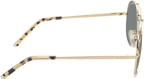 Vista 9 de DIFF Eyewear - Koko - Gafas de sol aviador de diseño para mujer - 100% UVAUVB