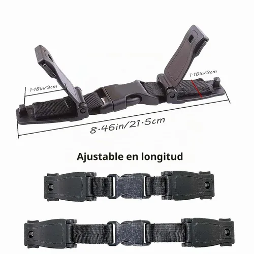 Vista 2 de Clip universal para arnés de pecho de asiento, hebilla de clip de cinturón de seguridad para cochecitos de silla alta, hebilla de cinturón