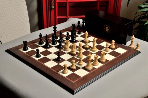 Vista 5 de The House of Staunton The Wild Knight Series Chess Set, Box, & Board Combination - 3.75" King