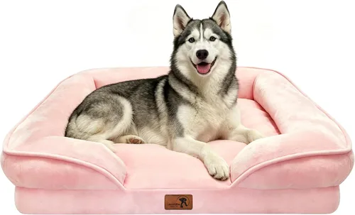 Vista 42 de Spotted Play Cama ortopédica para perros con lados, sofá cama para perros pequeños, sofá cama de espuma de apoyo para mascotas con funda extraíble