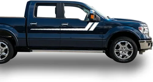 Vista 8 de Kit de calcomanías gráficas de vinilo para puerta superior de carreras, compatible con Ford F150 Series 2009 -Presente (negro)