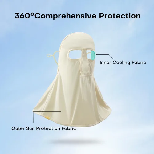 Vista 7 de SLF6M103T - Máscara de protección solar para el cuello, polaina para el cuello, bufanda, pasamontañas, pañuelos de tela con bucles para las orejas