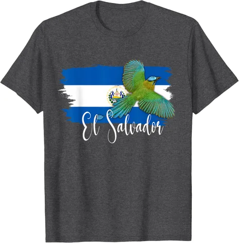 Vista 39 de Camiseta con la bandera de El Salvador, mapa de El Salvador, camiseta de Salvador para mujer, Negro