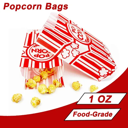 Vista 3 de Homrelaxy 600 bolsas de palomitas de maíz, bolsas de palomitas de maíz de 1 onza para porciones individuales, fundas de papel a granel para máquina