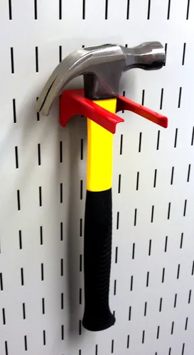 Vista 5 de Juego de accesorios ranurados Wall Control para estación de trabajo, Rojo, KT-400-WRK R
