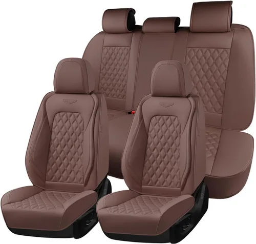 Vista 52 de Coverado Fundas de asiento delantero, fundas de asiento delantero de automóvil, fundas de asiento de piel de napa para automóviles, fundas