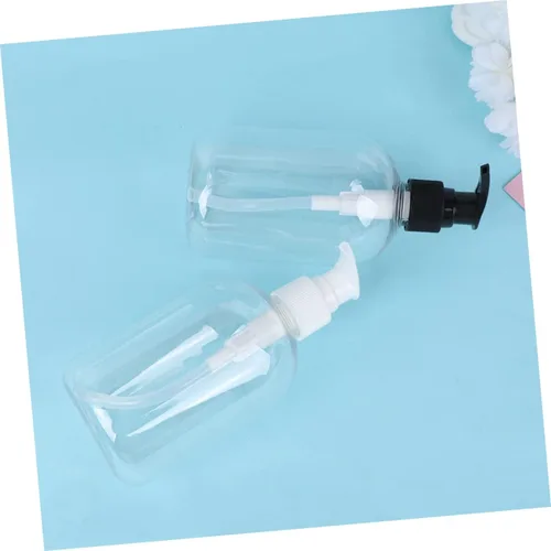 Vista 4 de Botellas de champú recargables, 4 unidades, dispensador de jabón de mano, botellas de agua transparentes, botella de champú, botella de bomba