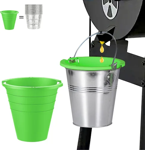 Vista 9 de 2 piezas de forros reutilizables de silicona para cubo de grasa Compatible con Traeger/Pit Boss ect/Oklahoma Joe' /Forro para bandeja de goteo