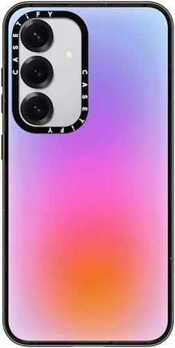 Vista 126 de CASETiFY Funda de impacto para Galaxy S22+ - Adhesivo Aries Moross, color negro transparente