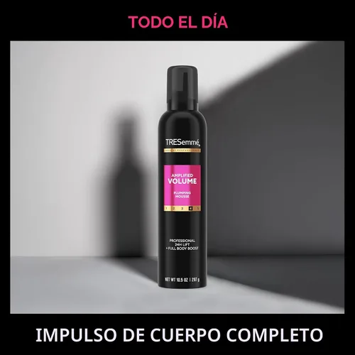 Vista 4 de TRESemmé Mousse voluminizadora con volumen amplificado para 24H de elevación y cuerpo con tecnología Pro Lock 310 ml