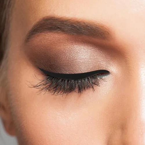 Vista 5 de Healifty Pegatinas negras para delineador de ojos, 80 pares, reutilizables, impermeables, ahumadas