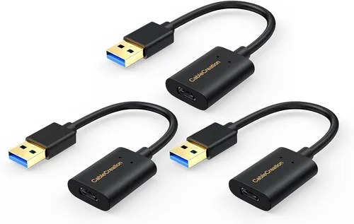 Vista 8 de CableCreation Adaptador USB C hembra a USB macho, USB 3.1 5Gbps USB C a A adaptador hembra para portátiles Logitech StreamCam VR Link para carga