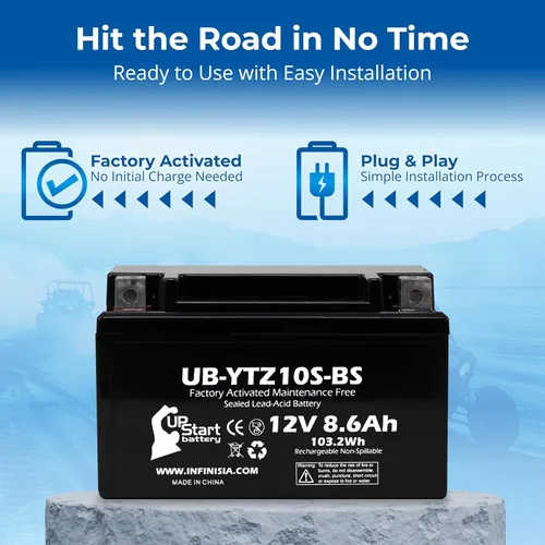 Vista 6 de Reemplazo YTZ10S-BS de 12V 8.6Ah para batería Honda 2003 CBR600RR – Compatible con Honda CBR 600 F4i, CBR 600RR, CBR600F4i 600CC batería