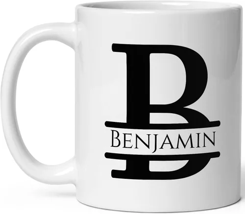 Vista 19 de Taza de café personalizada con monograma, letra inicial A personalizada para mujeres, hombres, niñas, niños, papás, mamás amigos, taza de café