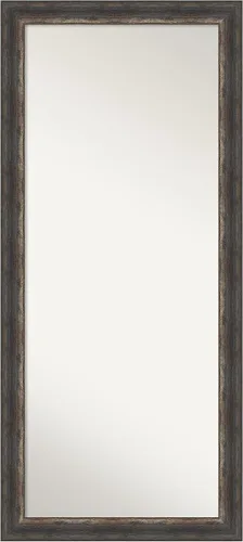 Vista 18 de Amanti Art Espejo de longitud completa no biselado (64.5 x 28.5 pulgadas), marco marrón medio Alta - Espejo de piso, espejo de pared, marrón