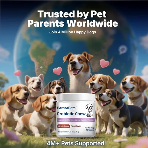Vista 4 de Probióticos para perros, probióticos para la salud intestinal del perro, la salud gastrointestinal promueve la digestión y la absorción